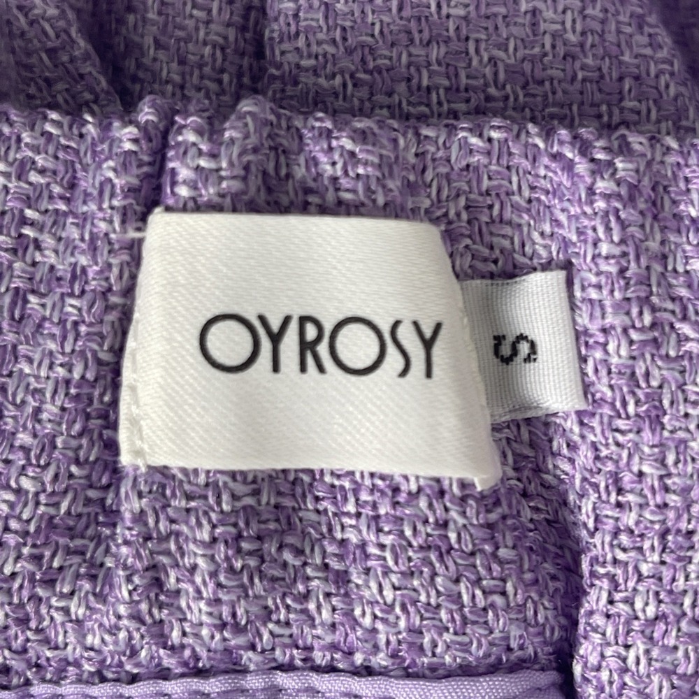 Oyrosy Purple Heather Knit Midi Skirt Womens S A-Line Wavy Hem - Picture 4 of 6